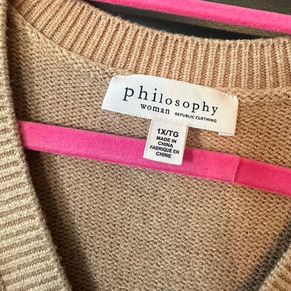 Oversized, v-neck sweater. - Picture 2 of 3